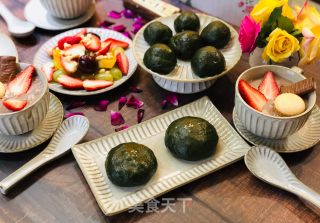 Egg Yolk Pork Floss Wormwood Fruit recipe