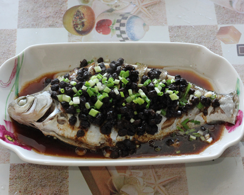 Steamed Fish with Tempeh recipe