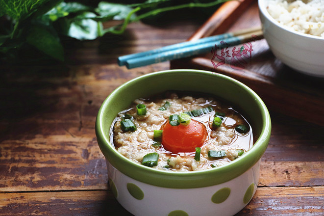 Salted Egg Yolk Steamed Meatloaf recipe