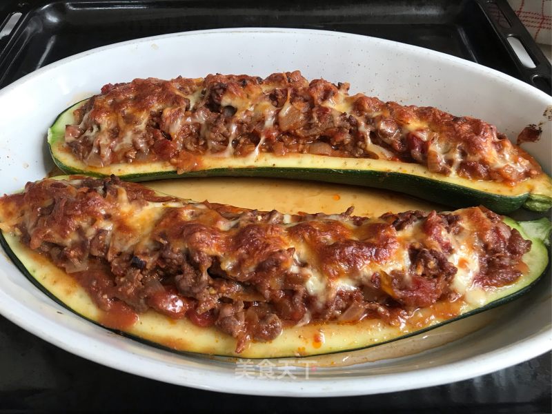 Grilled Squash with Red Meat Sauce recipe