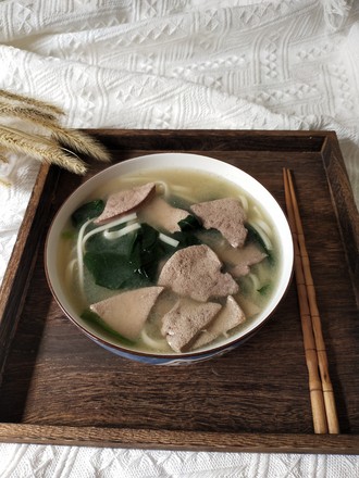 Enriching Blood and Nutrition-pork Liver and Spinach Noodles recipe