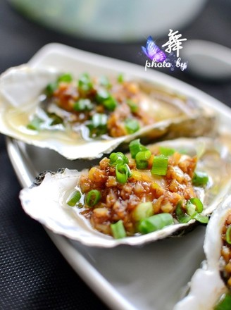 Steamed Oysters with Golden Garlic recipe