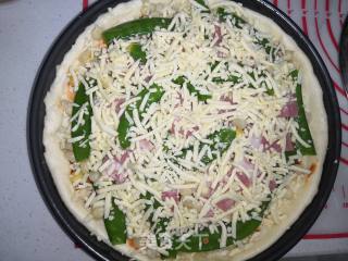 #炉菜#corn, Snow Peas and Bacon Pizza recipe