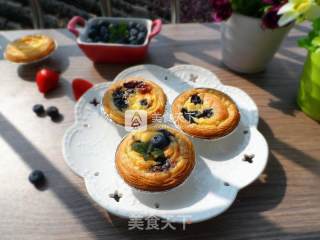 #aca烤明星大赛#blueberry Egg Tart recipe