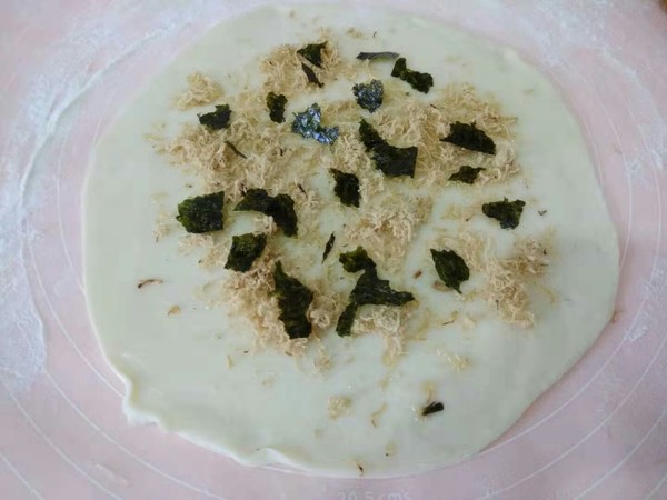 Crispy Pork Floss Seaweed Cake recipe
