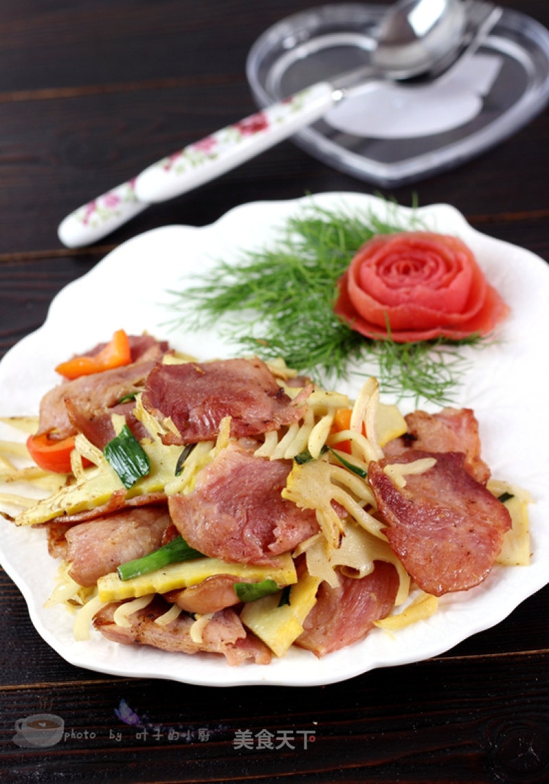 [homel] Stir-fried Bacon with Spring Bamboo Shoots recipe