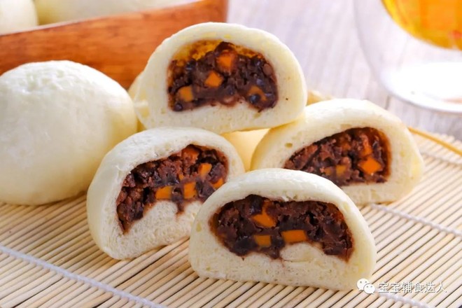 Sweet Potato Bean Paste Buns Baby Food Supplement Recipe recipe