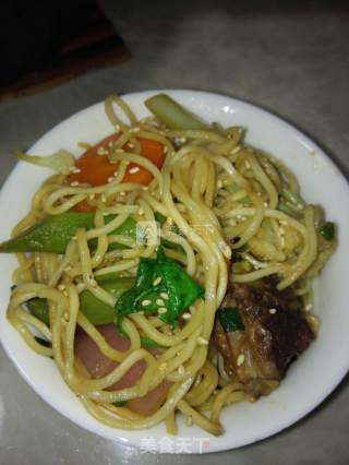 Braised Noodles with Dry Braised Pork Ribs recipe