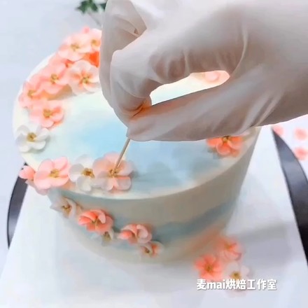 Korean Decorating Cake Five Petal Flower Decorating Cake Cream Frosting Decorating recipe