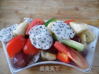 Assorted Fruits and Vegetables with Honey recipe
