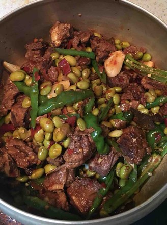 Braised Pork Ribs with Green Beans recipe