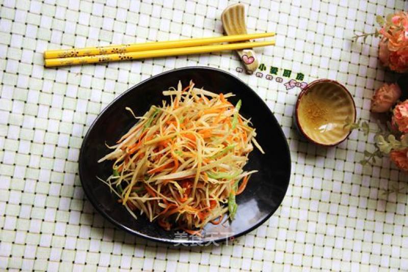 Vegetarian Stir-fried Burdock Three Silks