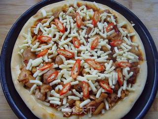 [diy New Orleans Barbecue Pizza]: Chinese Flavor-spicy Chicken Pizza recipe