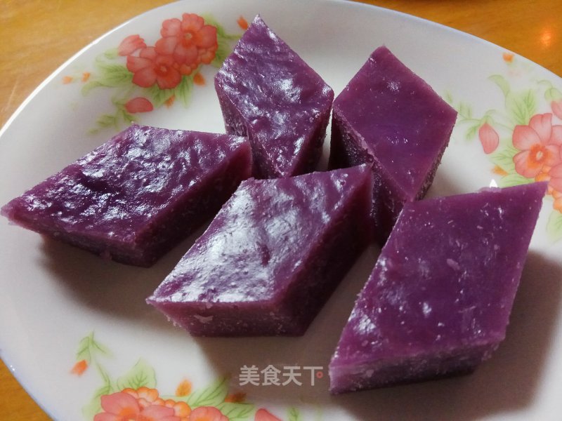 Milk Purple Sweet Potato Steamed Cake recipe