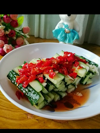 Chopped Pepper Cucumber Strips recipe