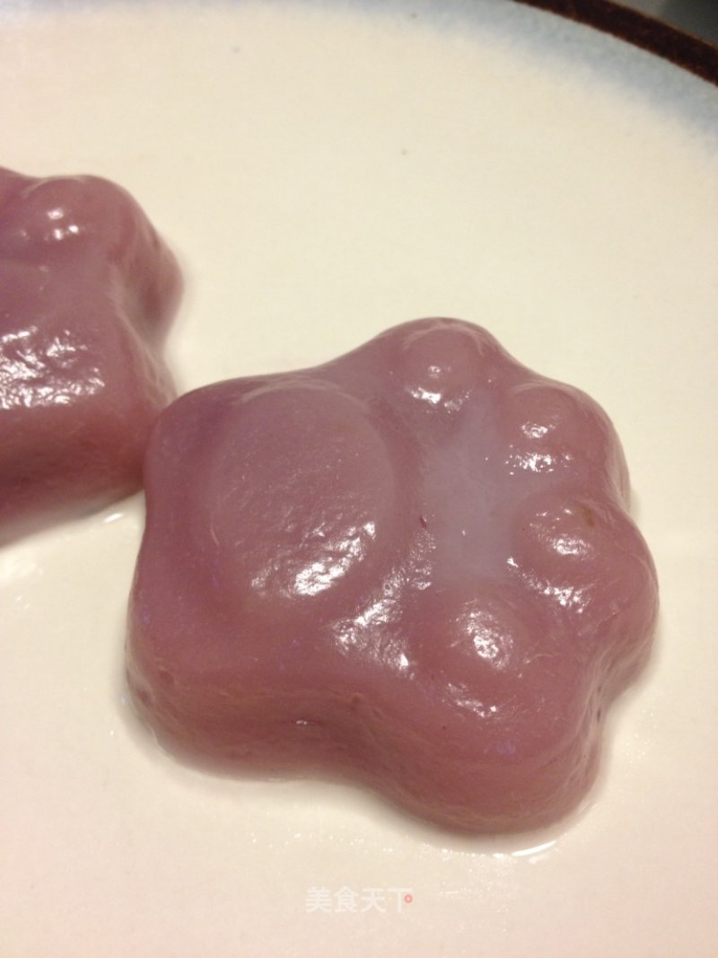 #aca烤明星大赛#purple Potato Crystal Cute Claws/pumpkin Jujube Mud Cute Claws recipe
