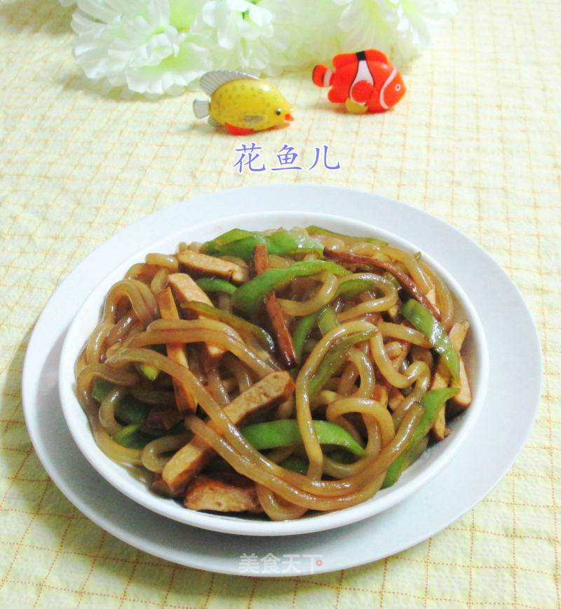 Stir-fried Potato Vermicelli with Green Pepper recipe