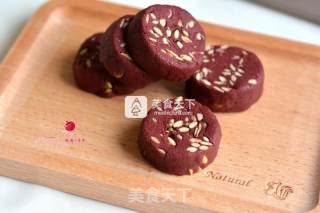 #aca烤明星大赛#red Yeast Pumpkin Seed Biscuits recipe