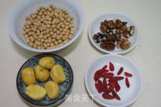 Chestnut Walnut Goji Berry Soy Milk recipe