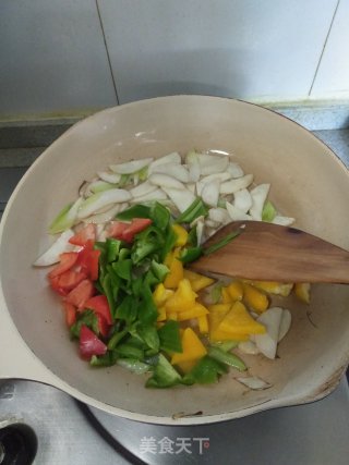 Stir-fried Cauliflower with Bell Peppers recipe