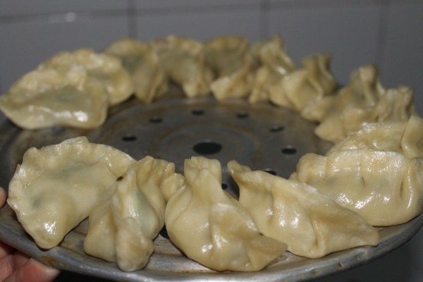 Wild Onion Leek Pork Dumplings recipe