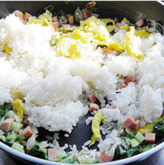 [fried Rice with Mustard Tuber]--------spring of Leftover Rice recipe