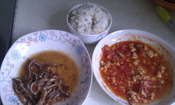 Tomato Pork Ear Fried Rice recipe