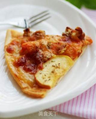 New Year---peach Kernels Plus Fruity Chicken Boundless Crispy Bottom Pizza recipe