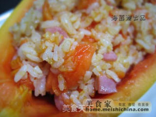 Papaya and Bacon Rice recipe