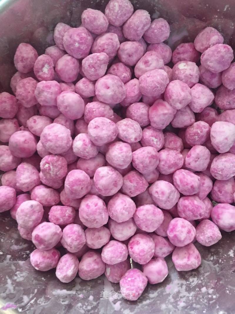 Dragon Fruit Taro Balls recipe