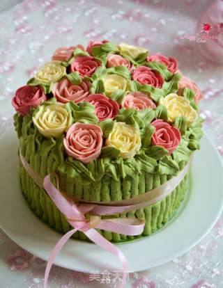 Rose Bouquet Sponge Cake recipe