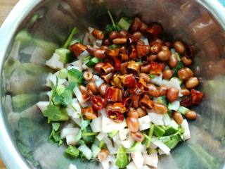 Peanut and Cucumber Dressing with Lotus Root recipe