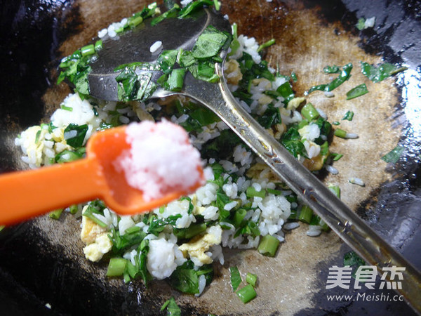 Fried Rice with Egg and Convolvulus recipe