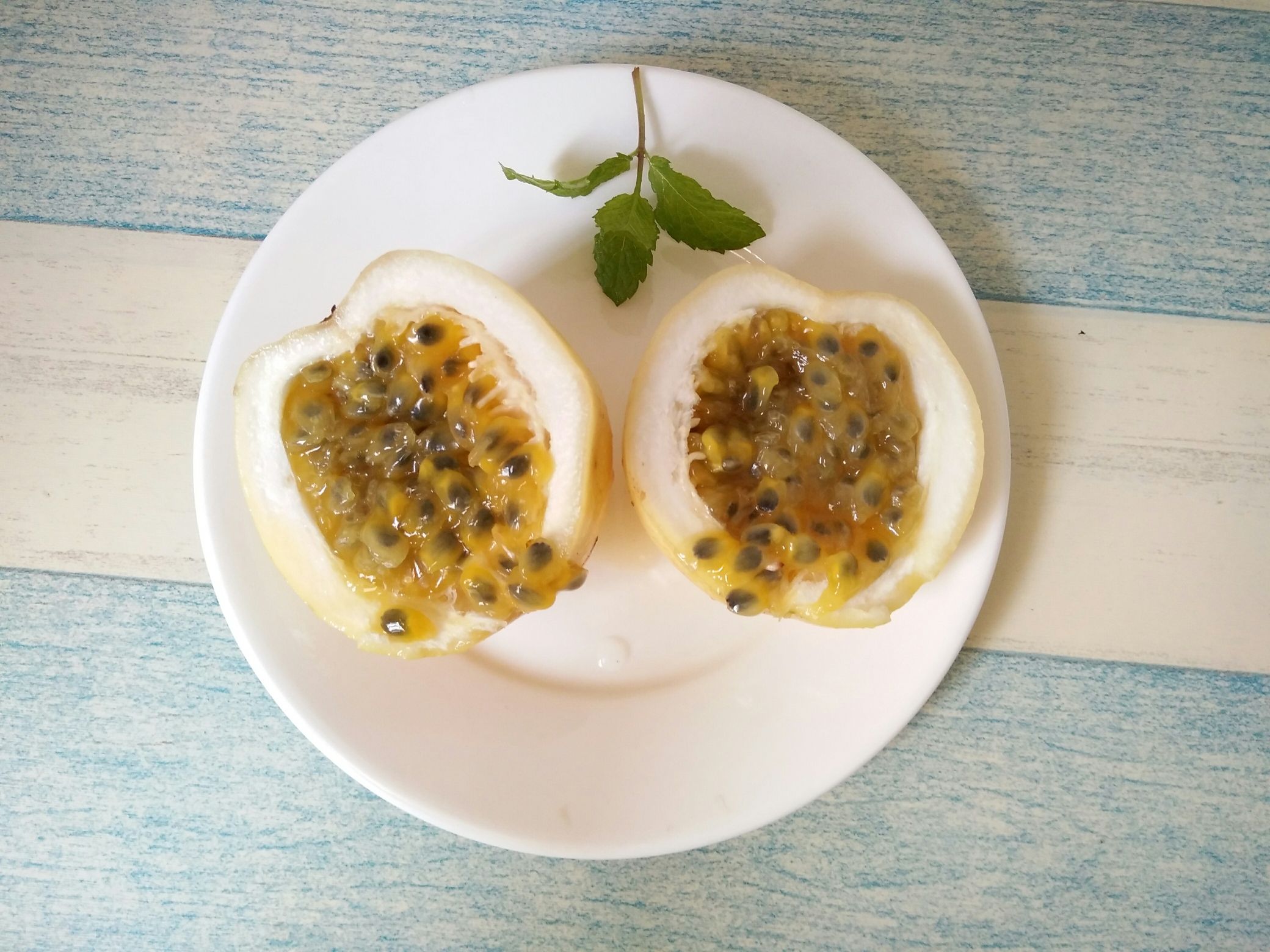 Passion Fruit Mint Honey Water recipe