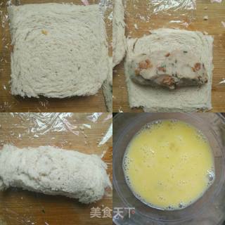 Taro Sausage Toast Roll recipe