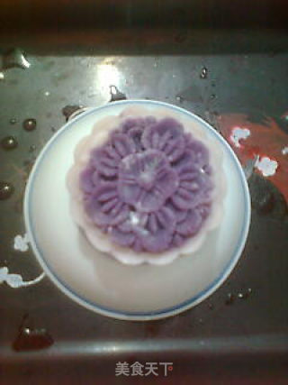 Purple Sweet Potato Snowy Mooncake recipe