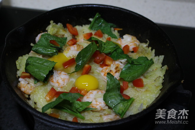 Shrimp and Potato Shredded Pie recipe