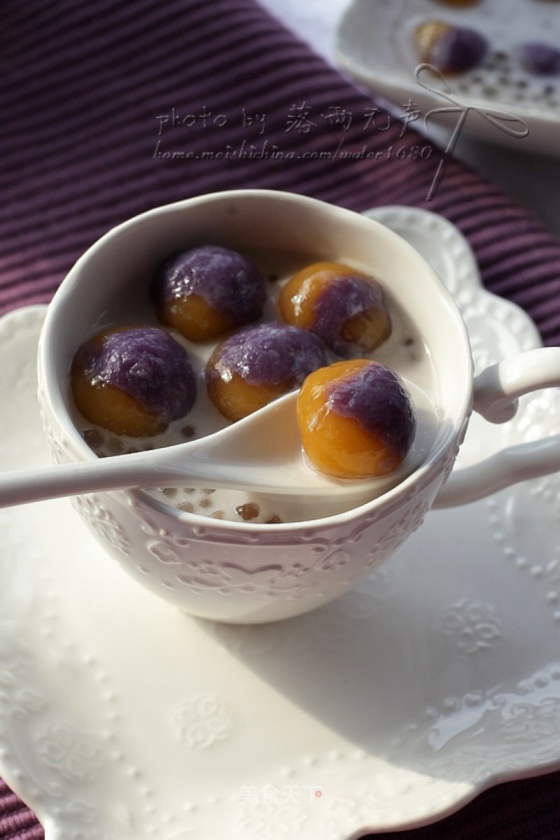 Double Potato Glazed Taro Balls recipe