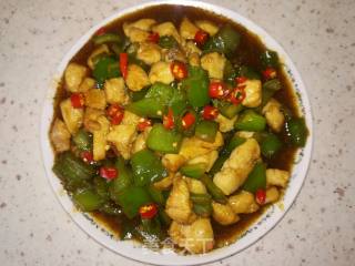 Stir-fried Chicken with Green Peppers recipe