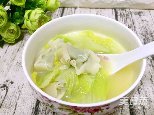 Green Vegetable Wonton in Thick Soup recipe