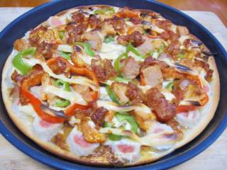 [diy New Orleans Bbq Pizza] Produced by Xiaowenzi~~[diy Bbq Lace Pizza] recipe