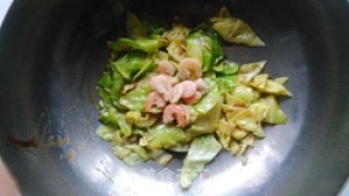 Stir-fried Shrimp with Cabbage in Oyster Sauce recipe
