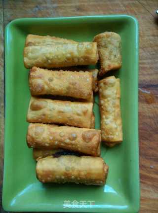 Family Edition Bean Paste Spring Rolls recipe