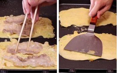 Chopsticks Roll Okonomiyaki recipe