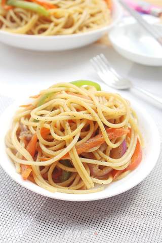 Stir-fried Spaghetti recipe