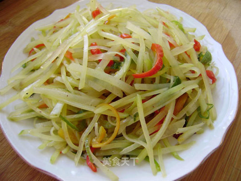 Homemade Small Stir-fried Potato Shreds and Pepper Shreds recipe