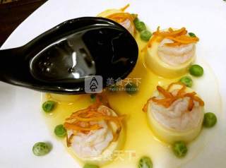 Steamed Yuzi Tofu with Shrimp and Cordyceps Flower Edit recipe