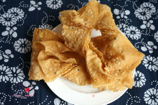 Fried Dumplings with Zucchini Steak and Fork recipe