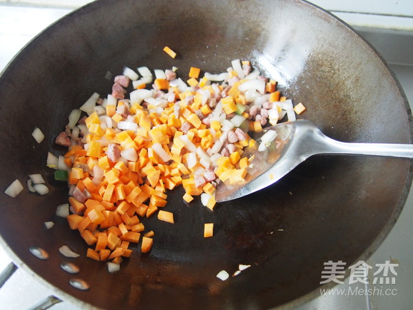 Basil Sausage Beef Fried Rice recipe