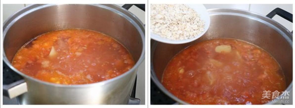 Oatmeal and Four Vegetable Soup recipe